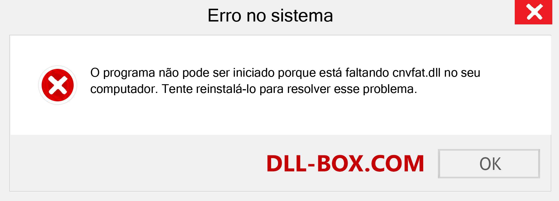 Arquivo cnvfat.dll ausente ?. Download para Windows 7, 8, 10 - Correção de erro ausente cnvfat dll no Windows, fotos, imagens